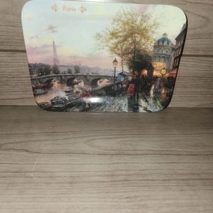Thomas kinkade Paris postcard ceramic plate